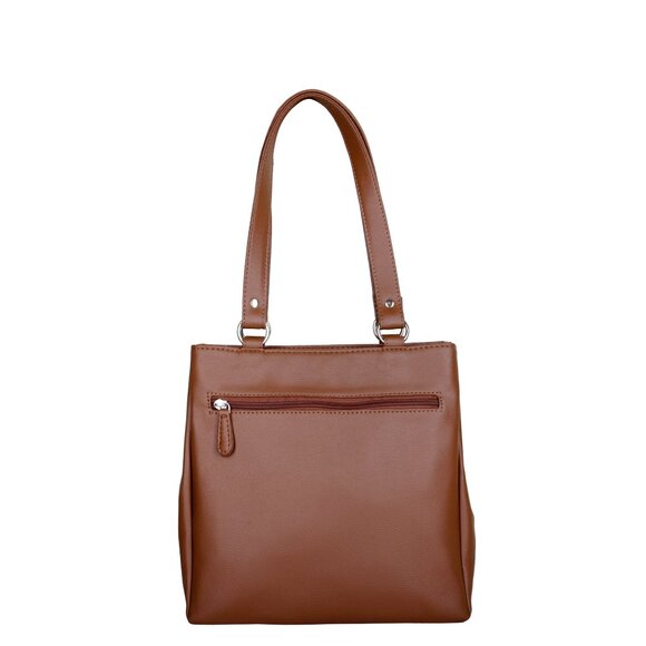 Printed Leather Shoulder Tote Bag for Women – Top Handle Handbag Purse Work - Picture 9 of 9